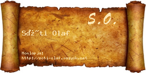 Sóti Olaf névjegykártya